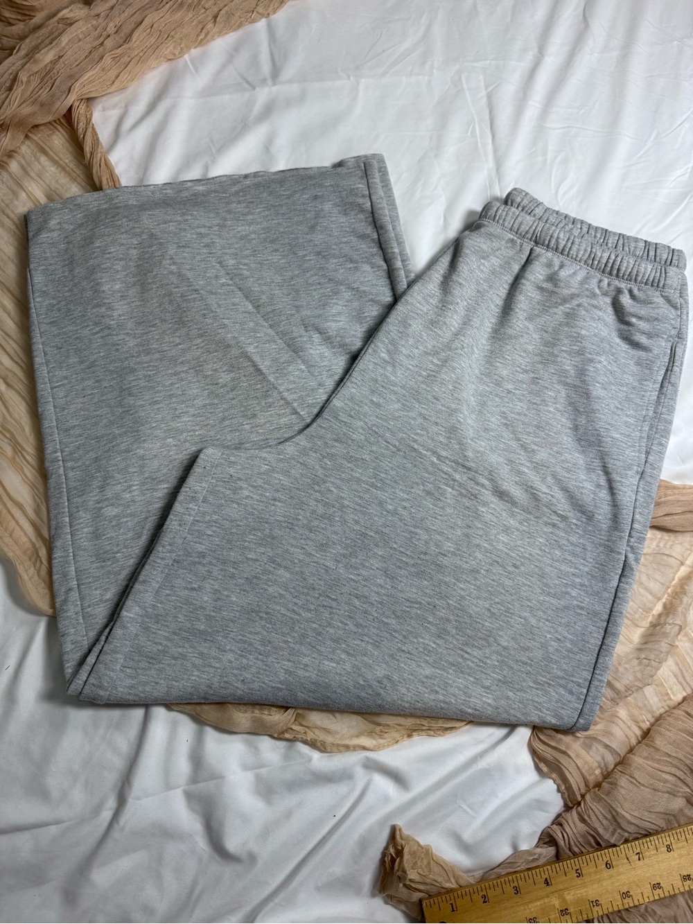 SO Women’s XL Heather Gray Very Wide Leg Pants - Comfortable Everyday Sweatpants